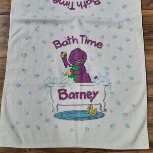 Vintage 90s Barney Bath Time Bath Towel